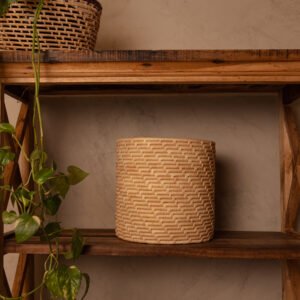 Conjunto de Cachepô de Palha Carnaúba